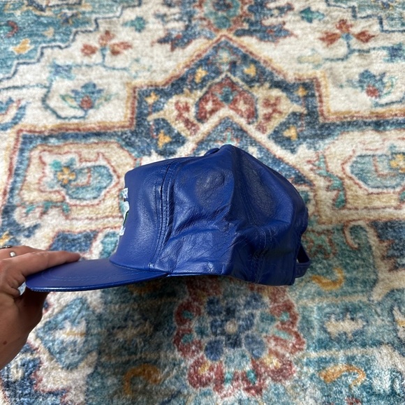 Vintage 80s Banister Pipelines Leather Trucker Hat - Picture 2 of 7